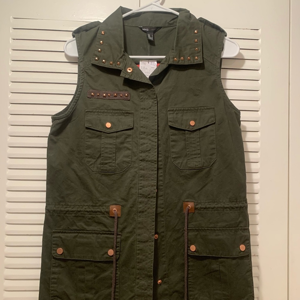 Waistcoat Military jacket with gold studs.